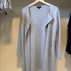 J. Crew Gray Cardigan Sweater Lightweight Knit Relaxed Fit